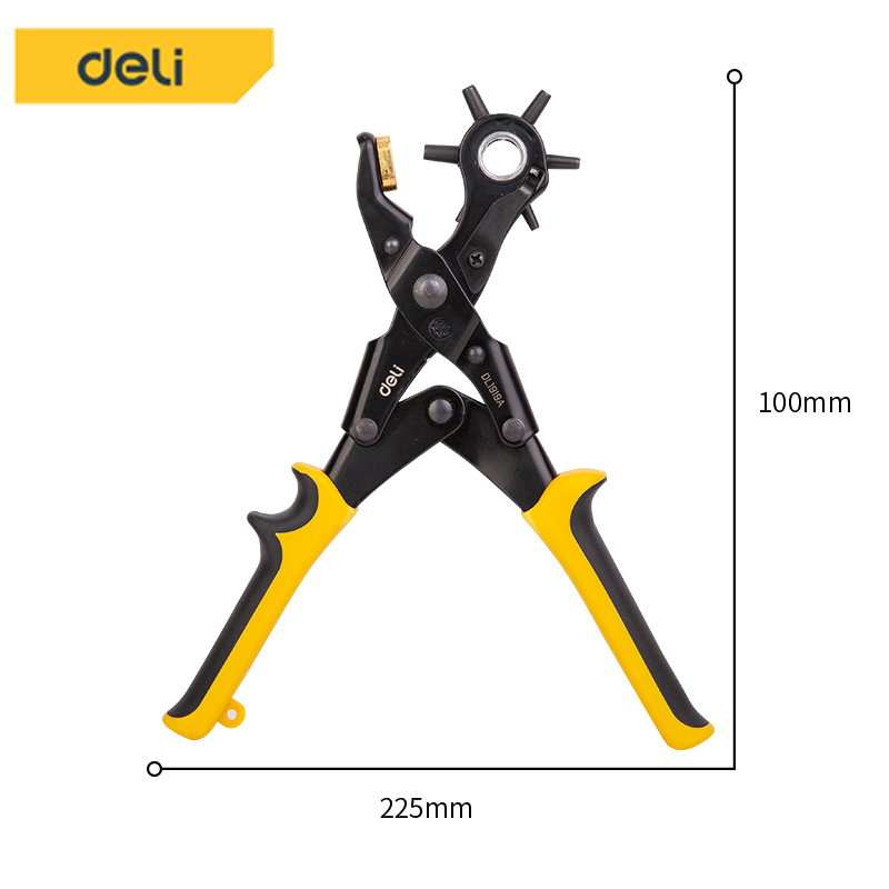Deli คีมเจาะรูเข็มขัด คีมเจาะผ้า เจาะพลาสติก เจาะรูสายนาฬิกา เจาะหนัง เจาะได้6รู Leather Hole Punch - รูปที่ 4