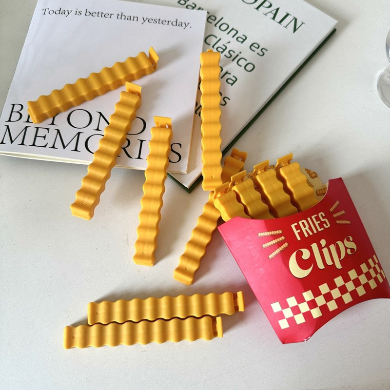 FRIES CLIPS ที่หนีบถุง คลิปหนีบถุง ลายเฟรนฟราย