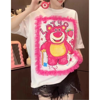 เสื้อยืด Lotso ผ้าคอตตอนอย่างดี มีการ์ตูนให้ด้วย