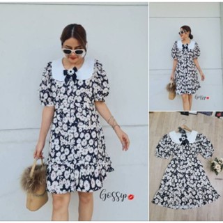 ชุดเดรสสั้น กระดุมหน้าดาราใส่ค้าา มีซัปใน สวยไม่ไหว  ใส่สบายมาก