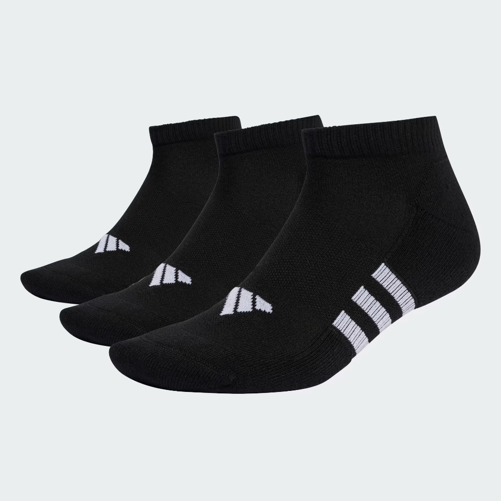 Adidas ถุงเท้า Performance Cushioned Low Socks 3 Pairs | Black/Black/Black ( IC9518 )