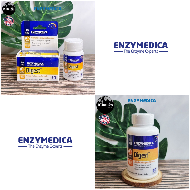 [Enzymedica] Digest 30 or 90 Capsules เอนไซม์