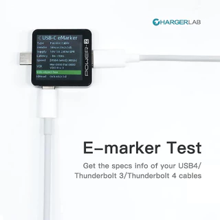 Chargerlab power-z KM003C USB PD3.2 QC5.0 โปรโตคอล 50v USB-C เครื่องทดสอบสายชาร์จ เครื่องตรวจจับการชาร์จมือถือ