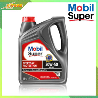 โมบิล น้ำมันเครื่องเบนซิน Mobil Super  SAE 20w-50 ปริมาณ 4 ลิตร