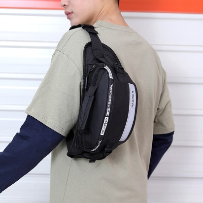 HAODIER (BA-026) กระเป๋าผู้ชาย คาดเอว ใส่วิ่ง สะพาย ผ้ากันน้ำ