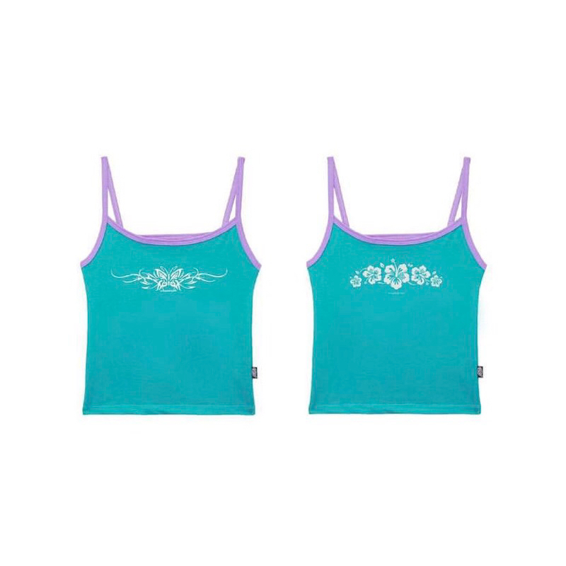 ส่งต่อ vgh สายเดี่ยวสีฟ้าขอบม่วง size:S