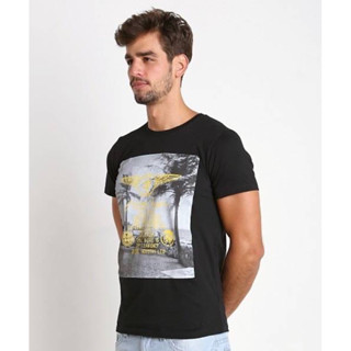 DIESEL T-DIEGO WASHED SINGLE JERSEY T-SHIRT BLACK เสื้อยืด คอกลม แขนสั้น ผู้ชาย มีสกรีนด้านหน้าอก ดีเซล