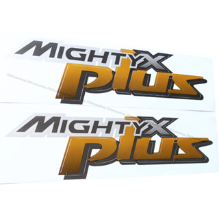 1 คู่ Sticker สติ๊กเกอร์ ไวนิล กันน้ำ ขนาด 12.5 x 48 cm. สำหรับ TOYOTA MIGHTY X plus โตโยต้า ไมตี้ เอ็กซ์ พลัส