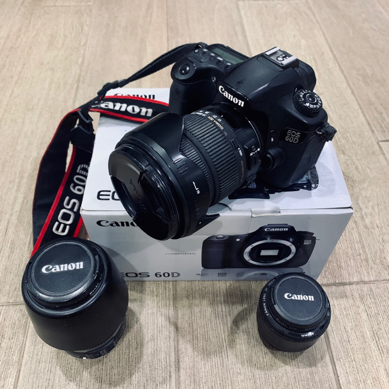 กล้อง Canon 60d + เลนส์ EFS 55-250 + เลนส์ EF 50 f/1.8ll มือสอง สภาพดี พร้อมใช้งาน