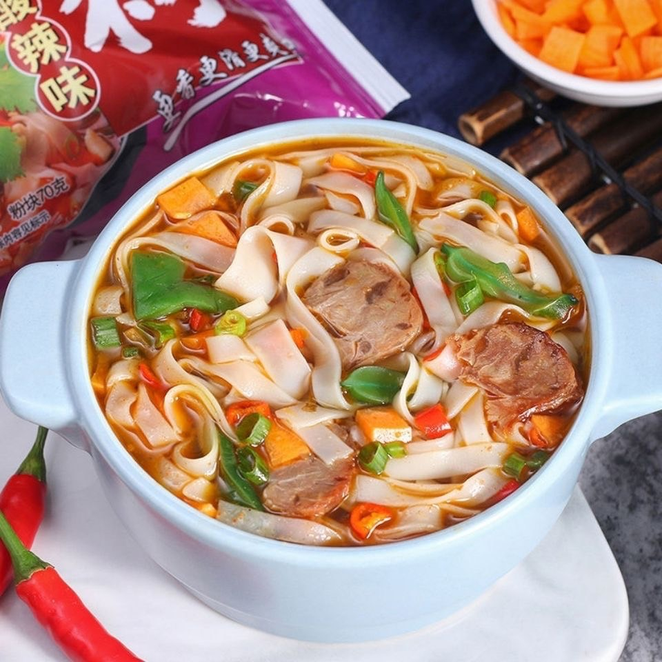 หมี่จีนเหอเฟิน พร้อมเครื่องเข้มข้น เส้นก๋วยเตี๋ยว อร่อย 85g 河粉
