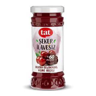 Tat Sour Cherry Jam, No Added Sugar (Şeker İlavesiz Vişne Reçeli) 270g แยมเชอรี่ เนื้อผลไม้ 60% ไม่ผสมน้ำตาล