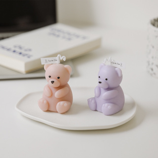 O•urHome [พร้อมส่ง]หมีหอมเทียน Bear scented candle ของขวัญเล็กๆ ที่สร้างสรรค์ ของตกแต่งบ้าน ร้านกาแฟ อุปกรณ์ประกอบฉากภาพ