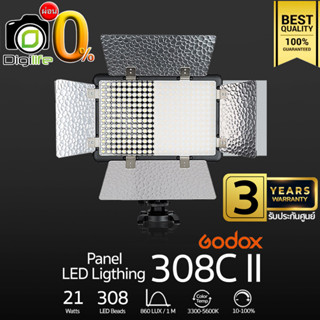 ผ่อน 0%** Godox LED 308C II 21W 3300K-5600K - รับประกันศูนย์ Godox Thailand 3 ปี (308 C II)