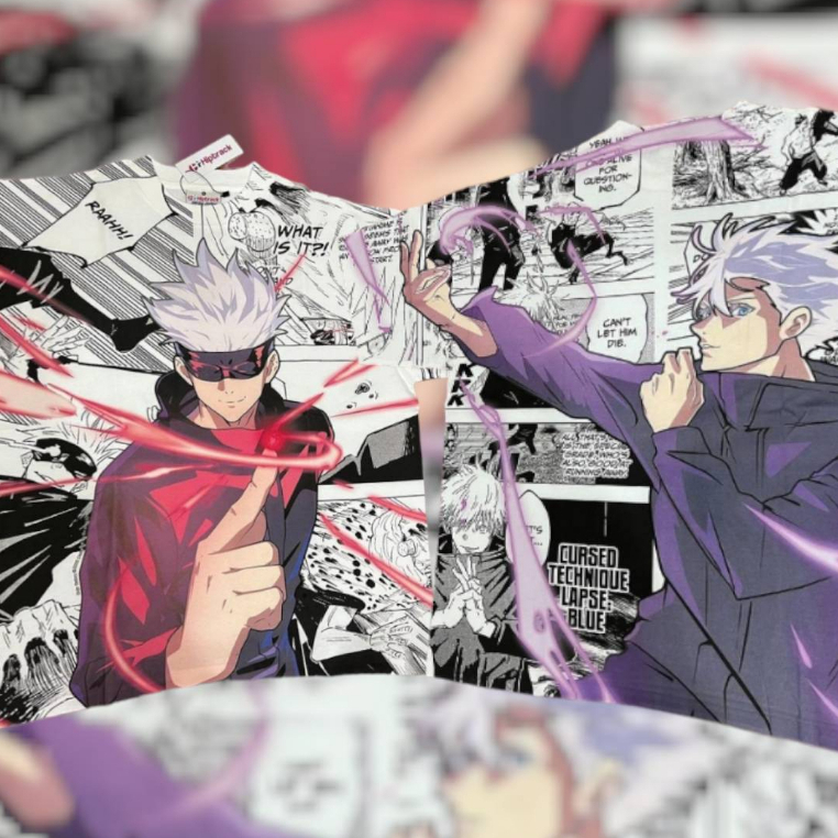 เสื้อยืดลายอนิเมะ  GOJO SATORU OVP BOOTLEG THAILAND FANMADE Hiptrack Size XL