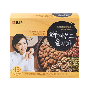 [ของแท้] 호두아몬드율무차 Damtuh Walnuts, Almonds, Jobs Tears Tea (ชาธัญพืช 15 ซอง) 270g