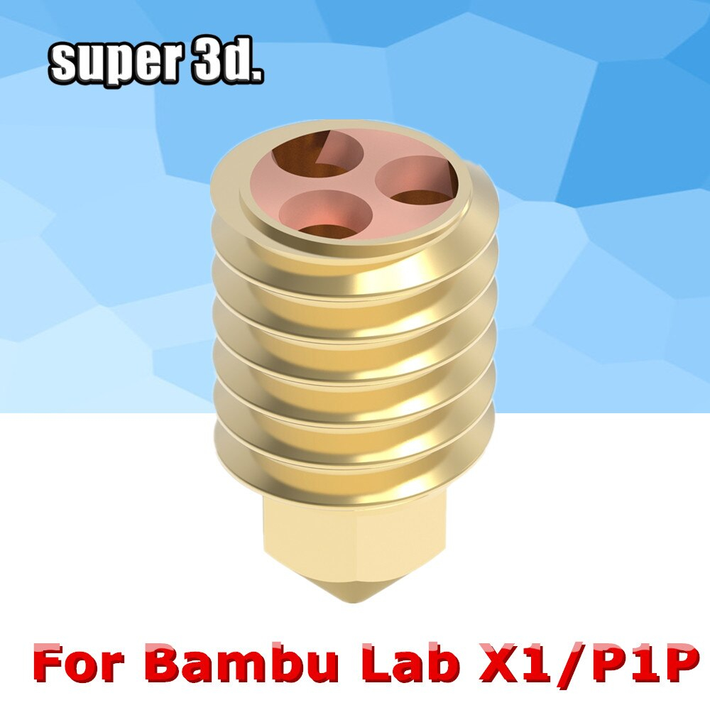 High Flow CHT Nozzle For Bambu Lab X1 0.2/0.3/0.4/0.6/0.8mm High Temperature 300°C Upgrade Brass Noz