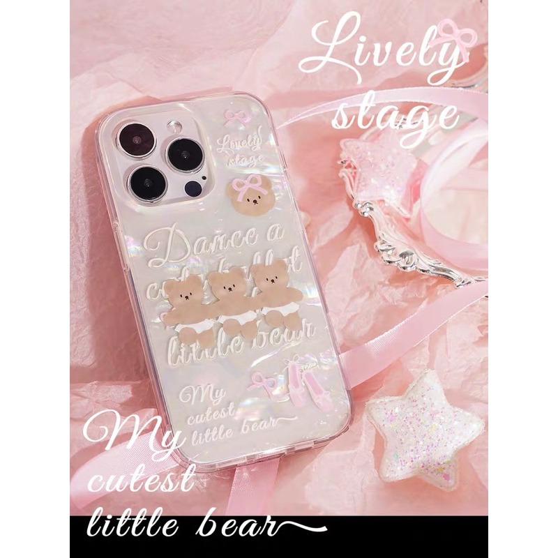 เคสไอโฟน Yuanyequ ballet bear hologram✨🩰 แท้💯 | Yuanyequ case iphone