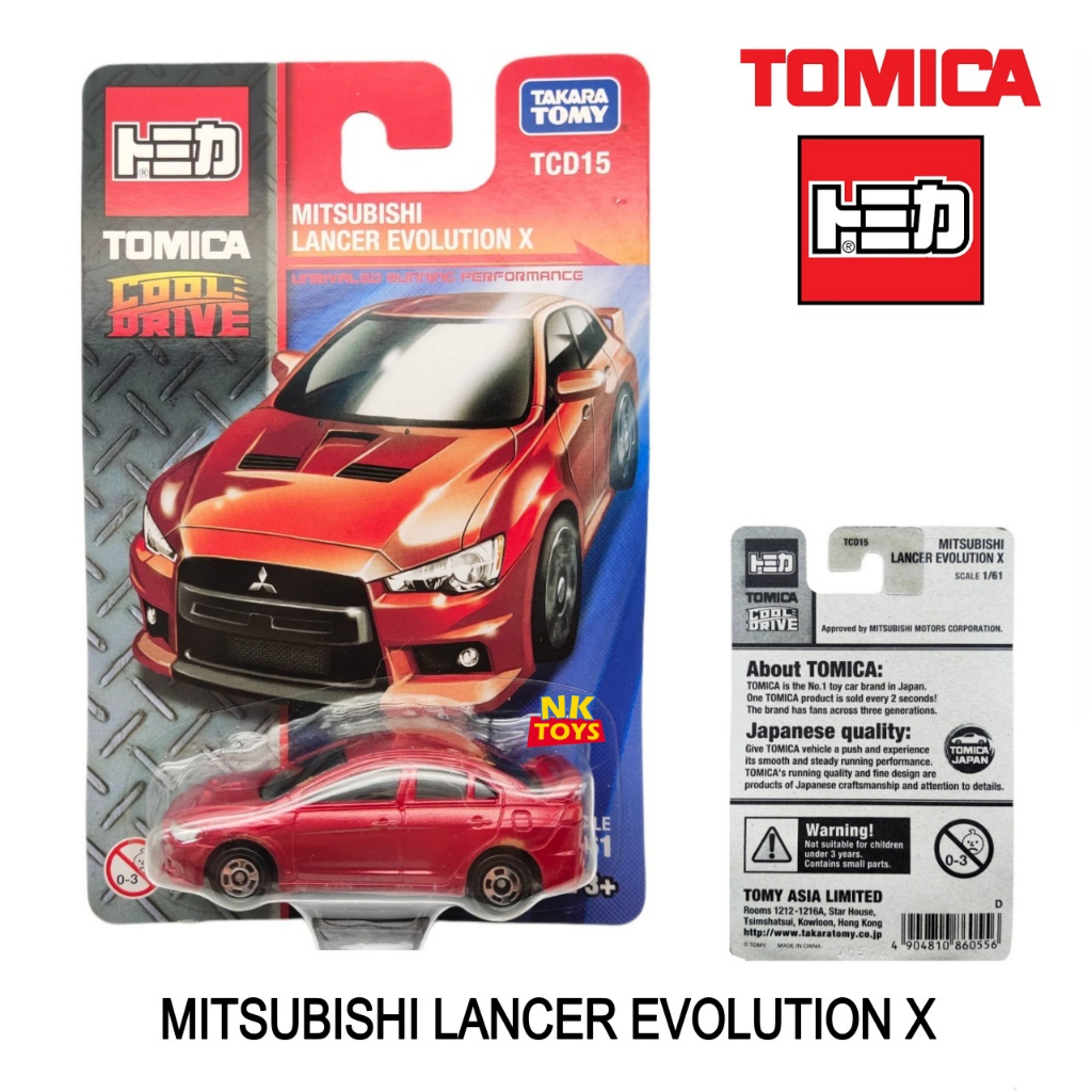 TCD15 โมเดลรถ MITSUBISHI LANCER EVOLUTUON X ลิขสิทธิ์แท้ จาก TAKARA TOMY TOMICA 