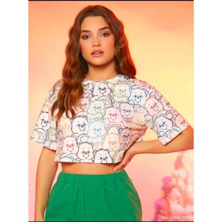 SHEIN X Care Bears Cartoon Graphic Crop Tee