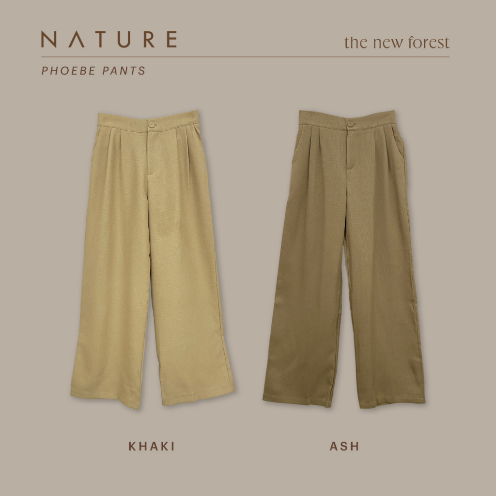 ลด 𝟲𝟬.-พิมพ์ NTBCTT nature.bkk - PTN0104 กางเกงขายาวพีบี้ Phoebe pants
