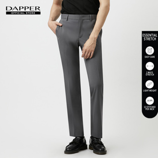 DAPPER กางเกงทำงาน Essential Stretch ทรง Slim-Fit สีเทา (TB9A1/632SP)