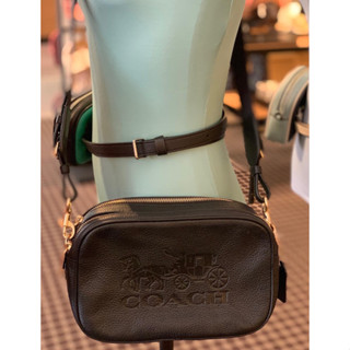 Jes Crossbody 2 Zip สีดำรถม้า