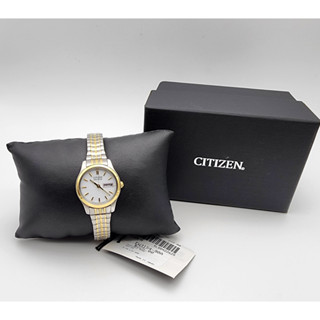 นาฬิกา CITIZEN WOMENS EW3154-90A ECO DRIVE WHITE DIAL TWO TONE พร้อมกล่อง (ใหม่)