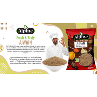 Carom Seeds เมล็ดผักชีฝรั่ง ALPINE Ajwain 500g.