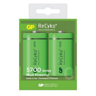 ถ่านชาร์จ GP Recyko ขนาดD 1.2V 5700mAh แพค2ก้อน ของแท้