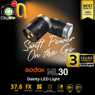 ผ่อน 0%** Godox LED ML30 37.6W 5600K CRI96 TLCI97 - รับประกันศูนย์ Godox Thailand 3ปี