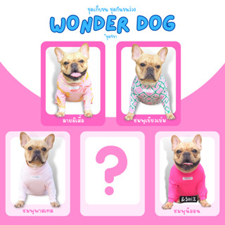 ชุดเก็บขน wonder dog เสื้อสุนัข เสื้อแมว ชุดกันขนร่วง ชุดหมาชุดแมว โทนสีชมพู