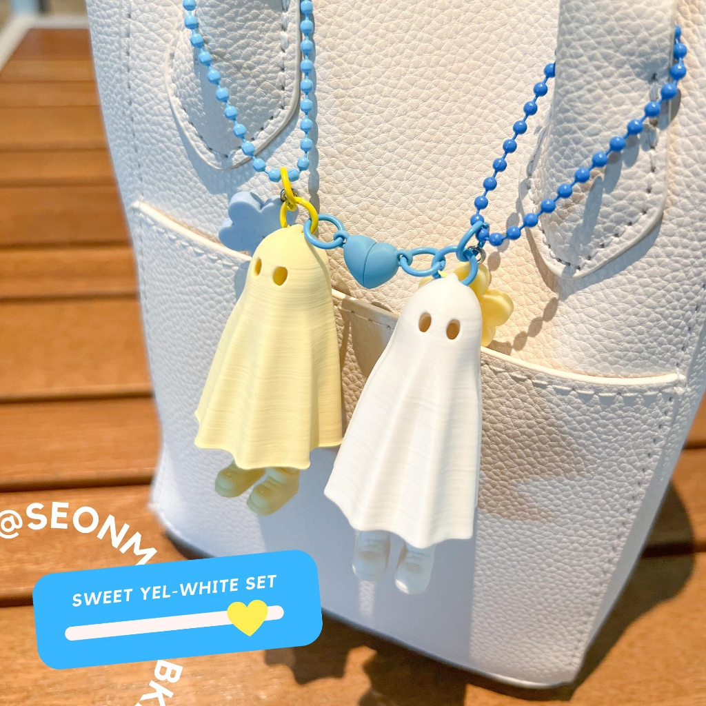 Zou Ghost Lovely Set พวงกุญแจน้องผีเซตคู่รัก - 📣อ่านรายละเอียดก่อนสั่ง📣