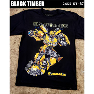 BT 187 Tranformers BUMBLEBEE เสื้อยืด สีดำ BT Black Timber T-Shirt ผ้าคอตตอน สกรีนลายแน่น S M L XL XXL