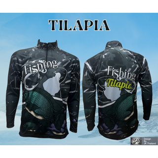 เสื้อตกปลา JK Thailand เสื้อกันยูวี ลาย TILAPIA ป้องกันรังสี UV 80% แห้งเร็ว