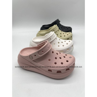 รองเท้า Crocs classic crush platform รองเท้าผู้ หญิง ส้นสูง สวย นิ่ม ใส่สบาย สินค้าพร้อมส่ง