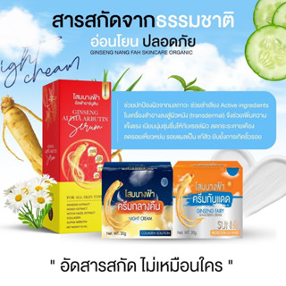 ชุดบูสเตอร์ครีมโสมนางฟ้า (กลางวัน+กลางคน+เซรั่ม)พร้อมส่งฟรีจัดส่ง