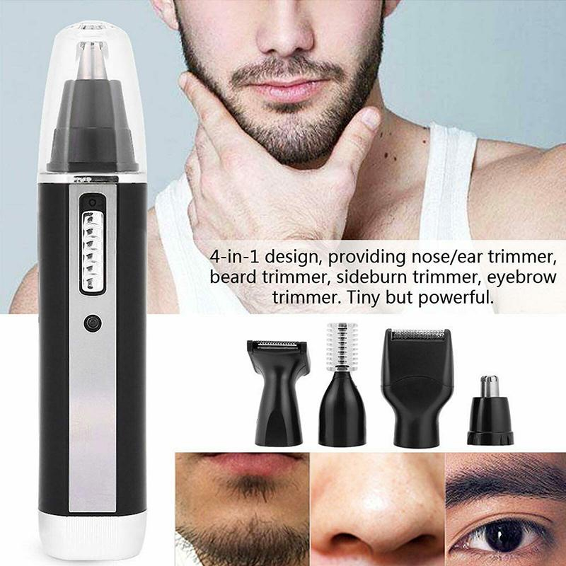 KEMEI ปัตตาเลี่ยนโกนหนวด เครื่องโกนหนวดไฟฟ้าไร้สาย อุปกรณ์โกนหนวดโกนเครา ตัดแต่งขนจมูก กันจอน โกนขนหู 4IN1 รุ่น KM-6630