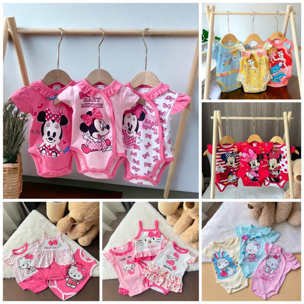 Baby Jacky (ร้านไทย)บอดี้สูทรอมเปอร์ ชุดเด็กผู้หญิง ลูกสาวลายการ์ตูน สำหรับแรกเกิด -9 เดือน