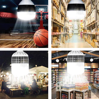 ประหยัดค่าไฟ 400W LED หลอดไฟ เย็น หลอดไฟกลม 300W แสงขาว/แสงเหลือง หลอดไฟ E27 ขั้วหลอดไฟ