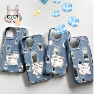 🔥จัดส่ง24ชม🔥iPhone11 12 13 14 Pro max case for เคสไอโฟน11 แฟชั่น บางเบาพกพาง่าย ลายผ้ายีนส์ กระจกเงา แฟชั่น หวานเท่ Case
