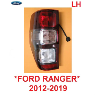 ข้างซ้าย ฝาดำ ไฟท้าย FORD RANGER XL XLT 2012 - 2019 ไฟหลัง ฟอร์ด เรนเจอร์ เสื้อไฟท้าย PX T6 WILDTRAK  ไฟ ฟอร์ดเรนเจอร