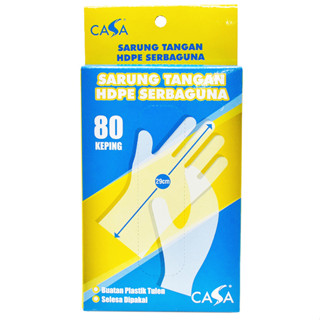 10 Boxes Casa Multi-Purpose Disposable HDPE Glove