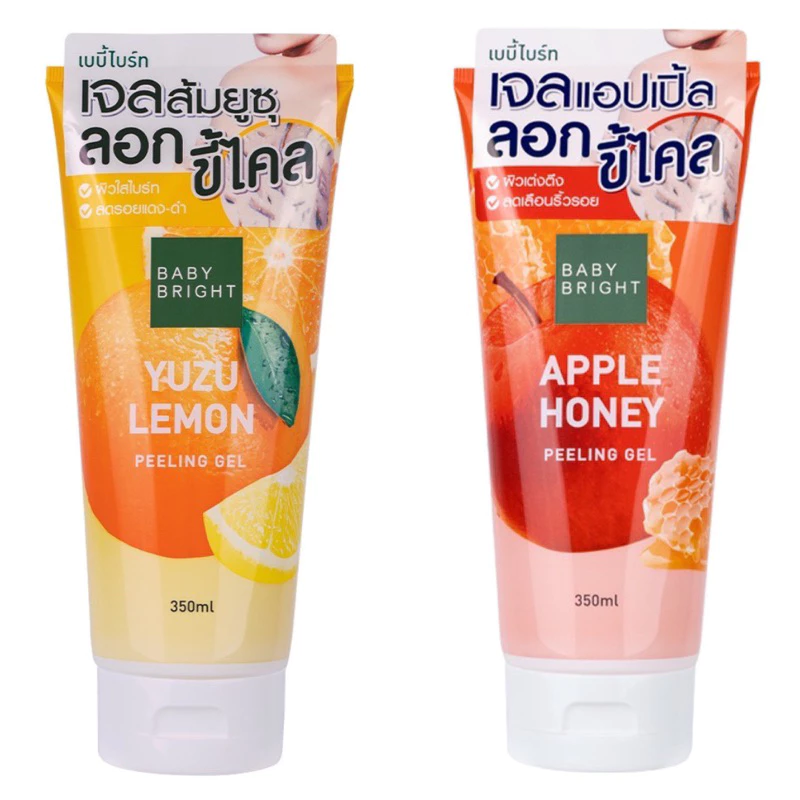 Baby Bright เบบี้ไบร์ท เจลขัดขี้ไคล ส้มยูซุ/แอปเปิ้ล 350ml