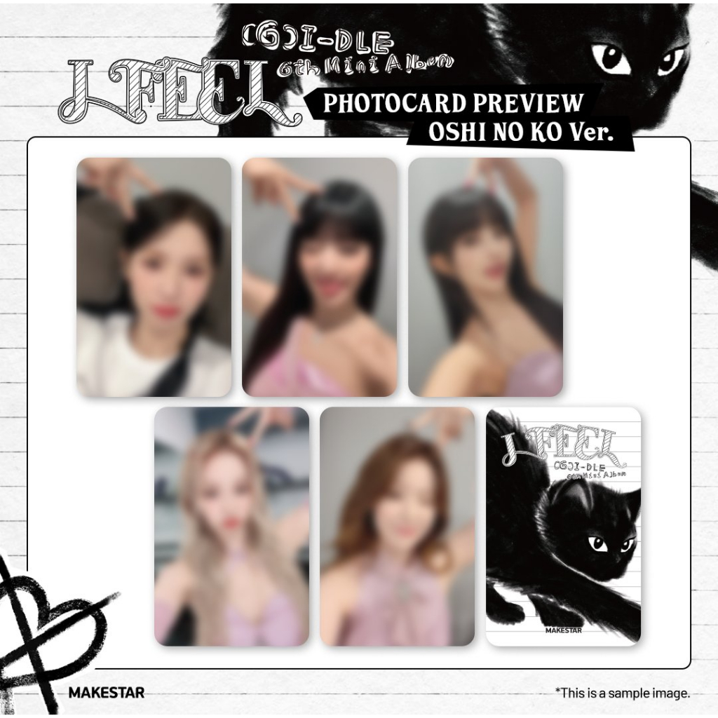 พร้อมส่ง 🍣 การ์ด (G)I-DLE gidle - 6th mini album < I FEEL > MAKESTAR benefit (Oshi No Ko ver.)
