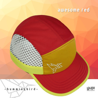 YUP! - NEW! หมวกวิ่ง Duckbill Cap 🔥 Hummingbrid Collection : AWESOME RED