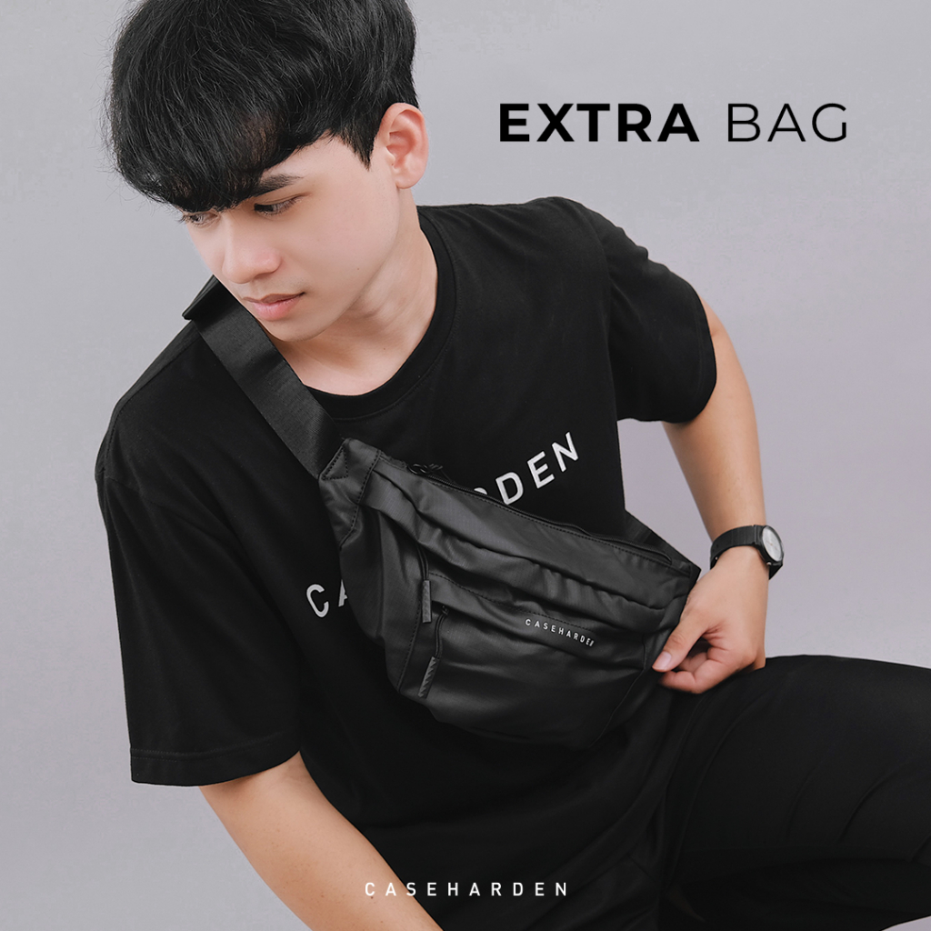[E-tax E-receipt](ใช้โค้ด:15DD300ลด118.-)Caseharden Extra Bag กระเป๋าคาดอกผู้ชาย ผ้าไนล่อน [Extra]