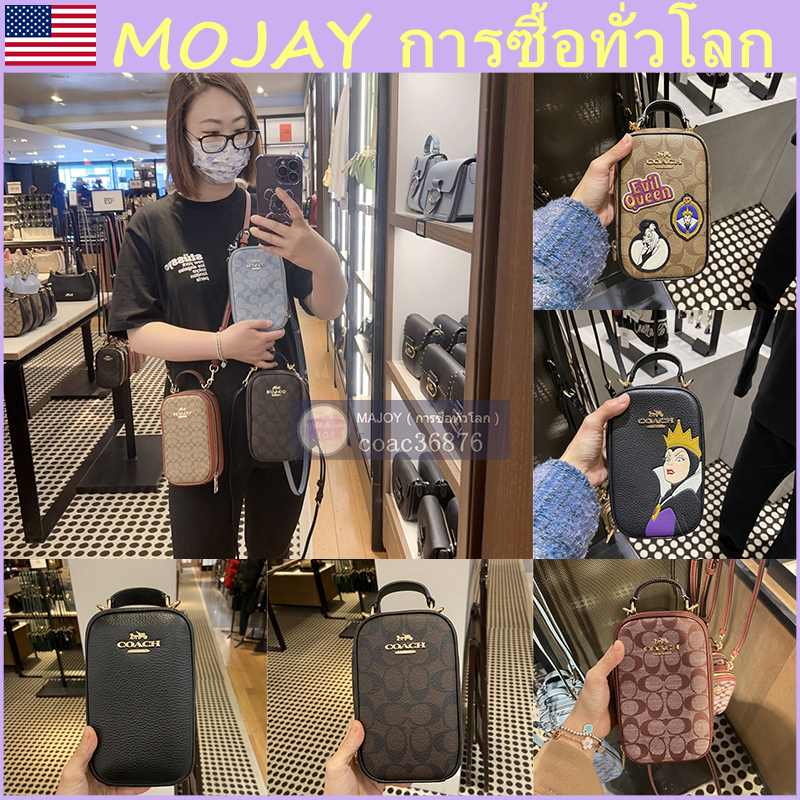 แท้ % /outlet Coac h Stanton กระเป๋าสะพายไหล่สำหรับผู้หญิง. กระเป๋าใส่โทรศัพท์มือถือแฟชั่นคลาสสิก