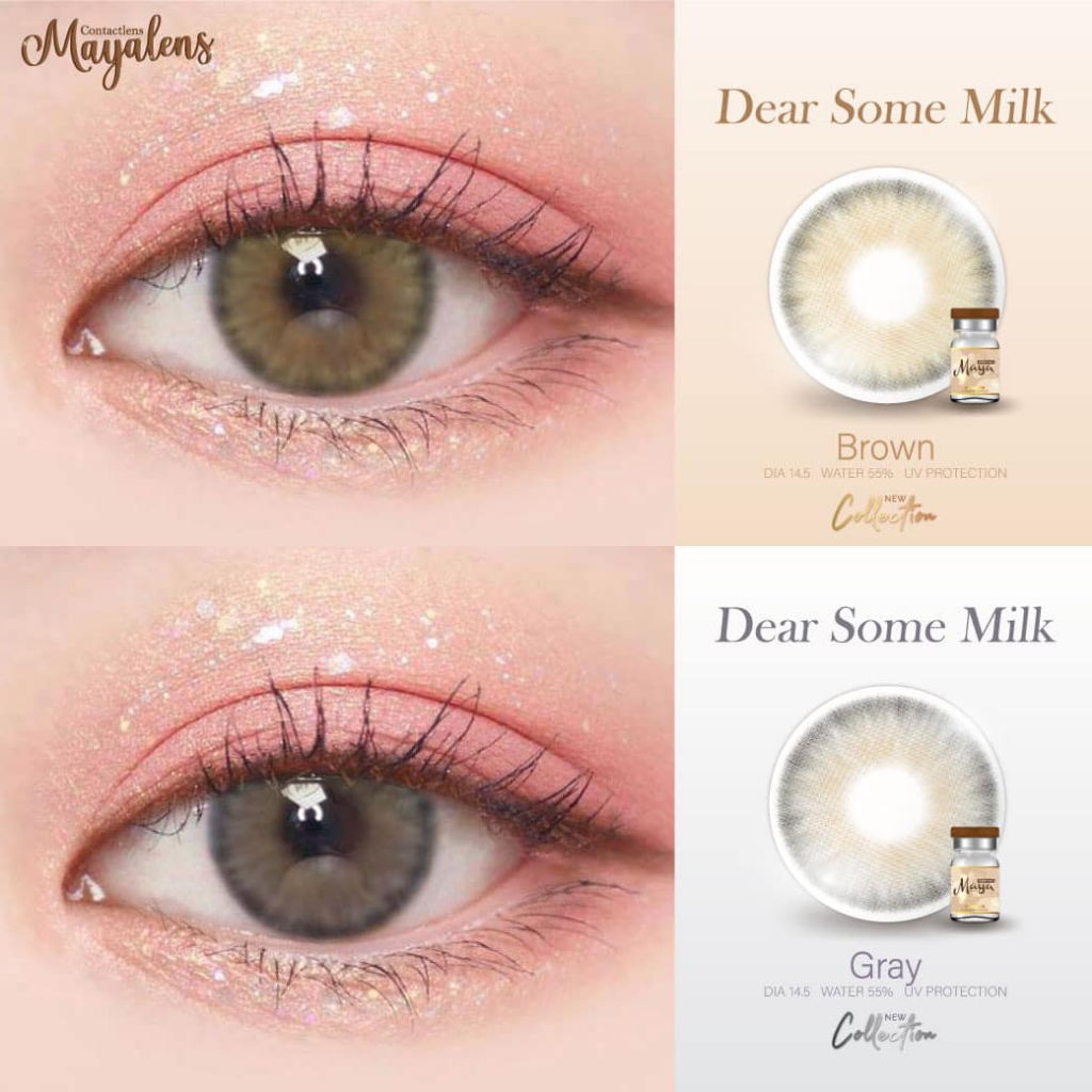 คอนแทคเลนส์ ขนาดกลาง Dear Some Milk Mayalens