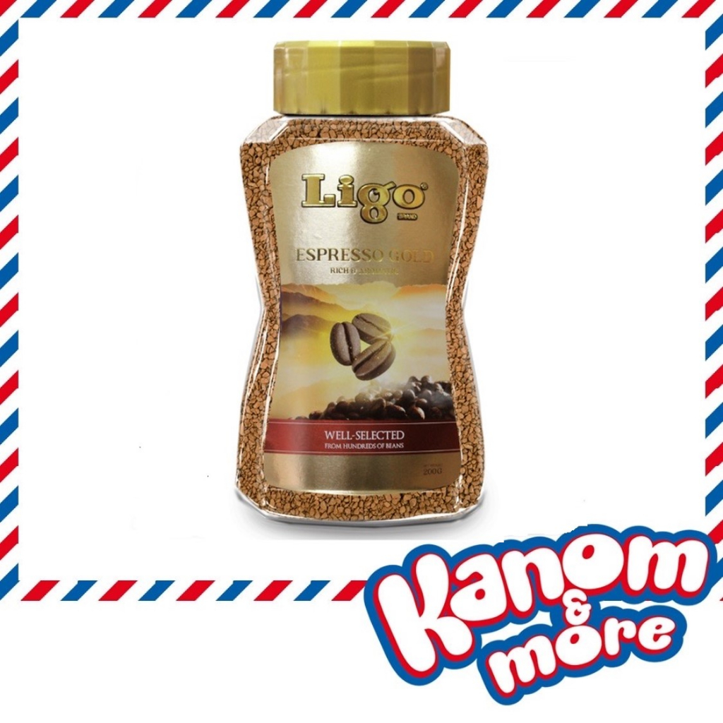 ⭐️[Exp:10/2027]⭐️ ลิโก้ กาแฟเอสเปรสโซ  LIGO ESPRESSO GOLD COFFEE กาแฟฟรีซดราย 200 กรัม นำเข้าจากเวียดนาม