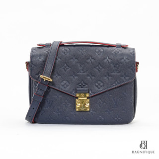 LV METIS PM BLUE MONOGARM NAVY CALF GHW